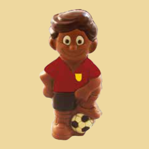 Schokolade Fu&szlig;ballspieler rotes Trikot