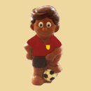 Schokolade Fu&szlig;ballspieler rotes Trikot