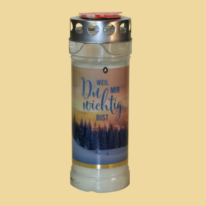 Grablicht Motivlicht 7Tage Weil du mir wichtig bist