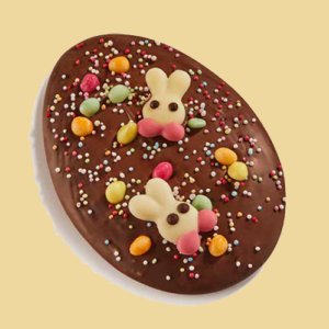 Osterei flach bestreut