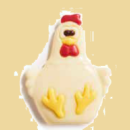 Schoko Henne wei&szlig;