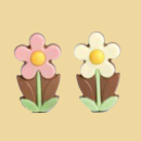 Schokolade G&auml;nsebl&uuml;mchen pink oder wei&szlig;