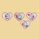 Cartoon Herz Aufleger 4cm