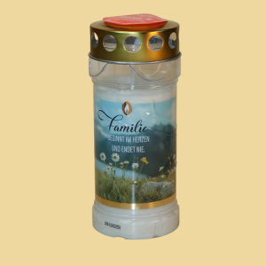 Gedenklicht Familie BEGINNT IM HERZEN UND ENDET NIE 5Tage