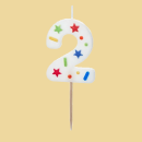 Zahlenkerze mit Konfetti 2