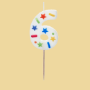 Zahlenkerze Geburtstagskerze mit Konfetti 6