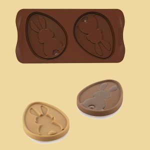 Halbei mit Hase Pralinenform 