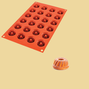 Mini Silikon Guglhupf Backform 35x20mm 24er