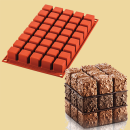 Cube/Quadrate Silikonbackform 40er 24X24 H 24 mm
