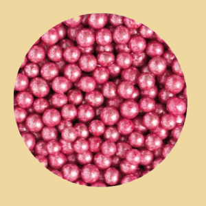 Zuckerperlen rosa metallic 5mm 100g