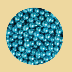 Zuckerperlen hellblau metallic 5mm 100g