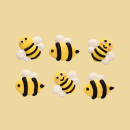 Bienen Zuckerfiguren 6er