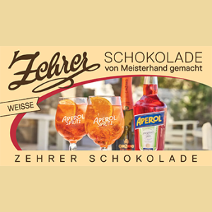 Zehrer wei&szlig;e Aperol Spritz Schokolade
