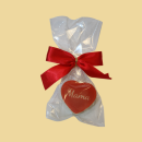 Herz Fotopraline per St&uuml;ck in Cello verpackt