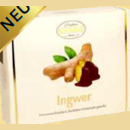 Ingwer in Zartbitterschokolade