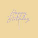 Cake Topper Happy Birthday purple 16,5cm