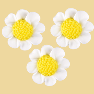 Zucker G&auml;nsebl&uuml;mchen gro&szlig; 3er 5cm