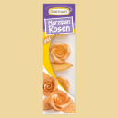 Marzipan Rosen gold mit Bl&auml;tter