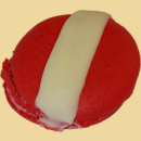 Pariser Makrone Macaron rot weiss rot per St&uuml;ck