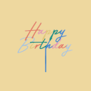 Cake Topper Happy Birthday bunt 16,5cm