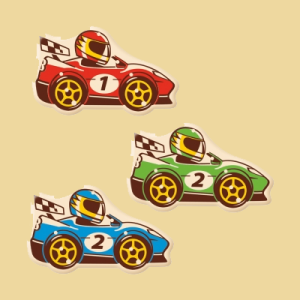 Schokolade Rennwagen flach