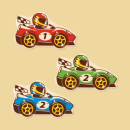 Schokolade Rennwagen flach