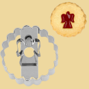Linzer Ausstecher mit Engel innen 5cm