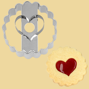 Linzer Ausstecher mit Herz innen 5cm
