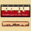 Zotter Mandelnougat mit roten Nüssen