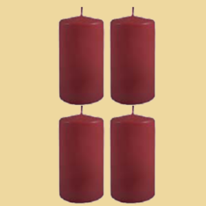 Adventstumpen altrot 60/80mm 4er
