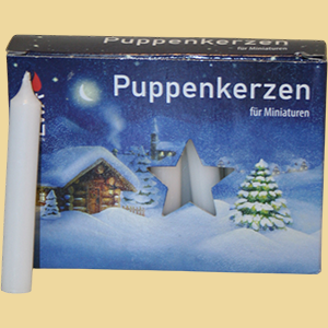 Puppenlichte/Piccolokerzen weiss 65/10mm