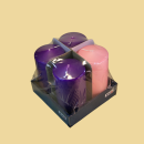 Adventstumpen 100/200 liturgisch 4er  (3x violett &...