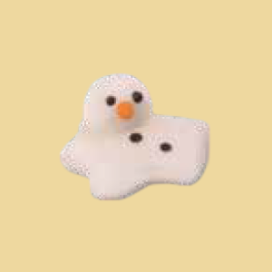 geschmolzener Schneemann Zuckerfigur
