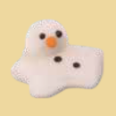 geschmolzener Schneemann Zuckerfigur