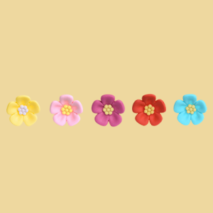 Zuckerblumen 3er bunt