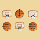 Basketball Zuckerfiguren 6er