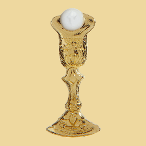 Wachskelch gold mit Hostie Verzierornament