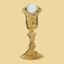 Wachskelch gold mit Hostie Verzierornament