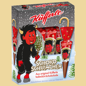 Küfferle Schokoschirmchen Krampus 4er