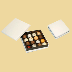 Trüffel Verpackung Schmuckkästchen ivory 16er