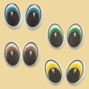 Zucker Augen 8 Stk. gelb, grün, braun oder blau