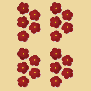 Zuckerblüten rot large 25mm 24er