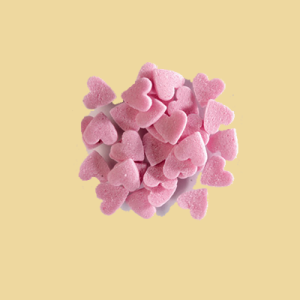 Zuckerherzen rosa Streudekor