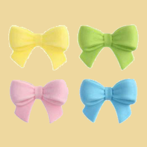 Zuckerschleifen/Zuckermaschen verschiedene Farben 3er 3cm