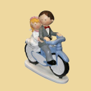 Brautpaar am Fahrrad 12cm