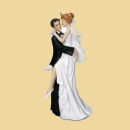 Brautpaar Braut wird getragen klassisch 22cm