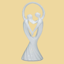 Brautpaar Hände haltend Porzellan weiss 27cm