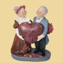 Brautpaar Herz geteilt 14cm