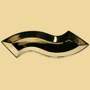 Untersetzer für Wellenkerzen ca. 25cm breit gold