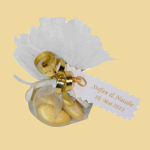 Hochzeitsmandelsäckchen Luxus Säckchen 5er Namen